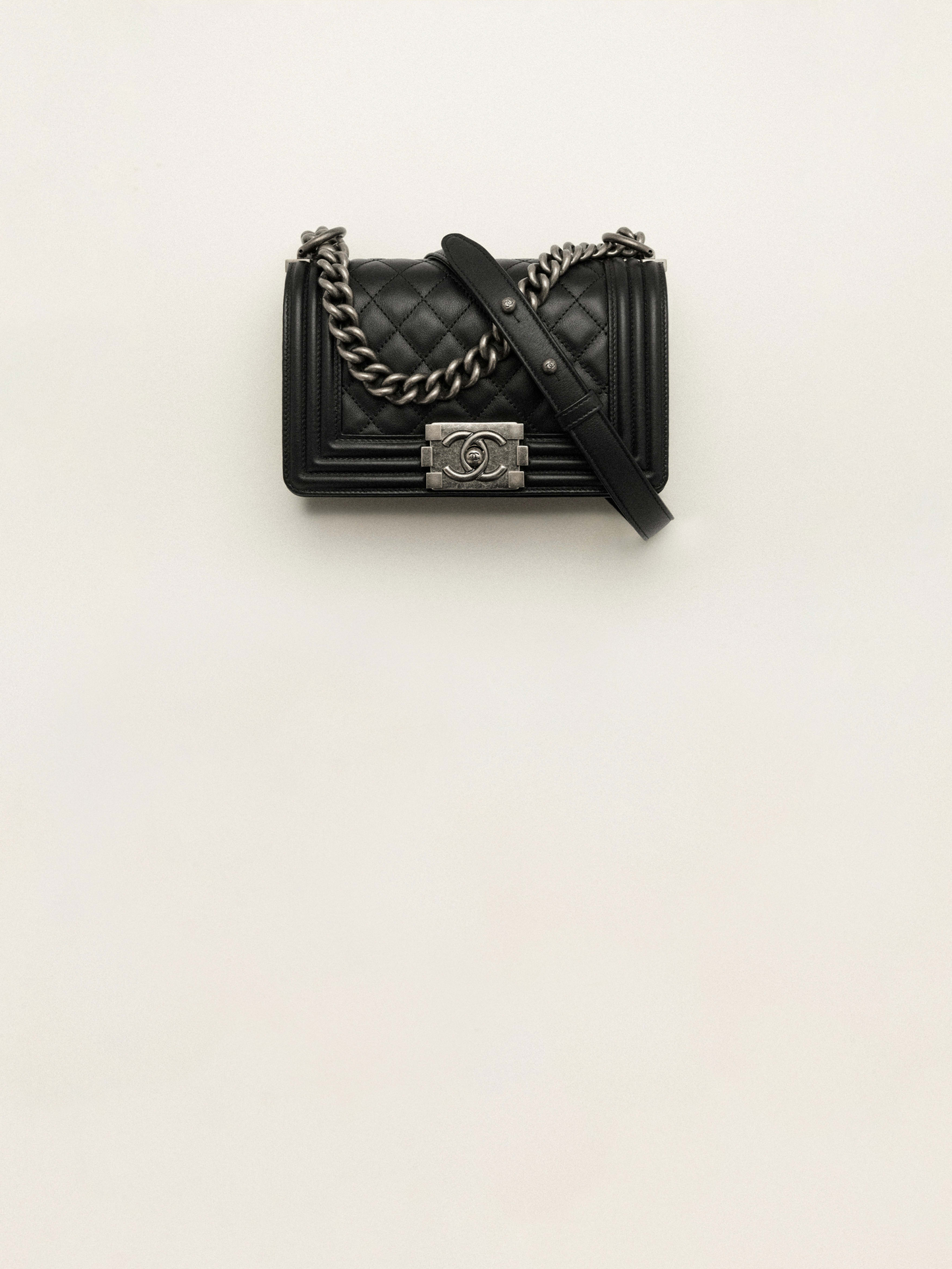 BOY CHANEL Kleine Tasche - Schwarz - Kalbsleder & Metall mit Ruthenium-Finish - künstlerische Ansicht 1 groß